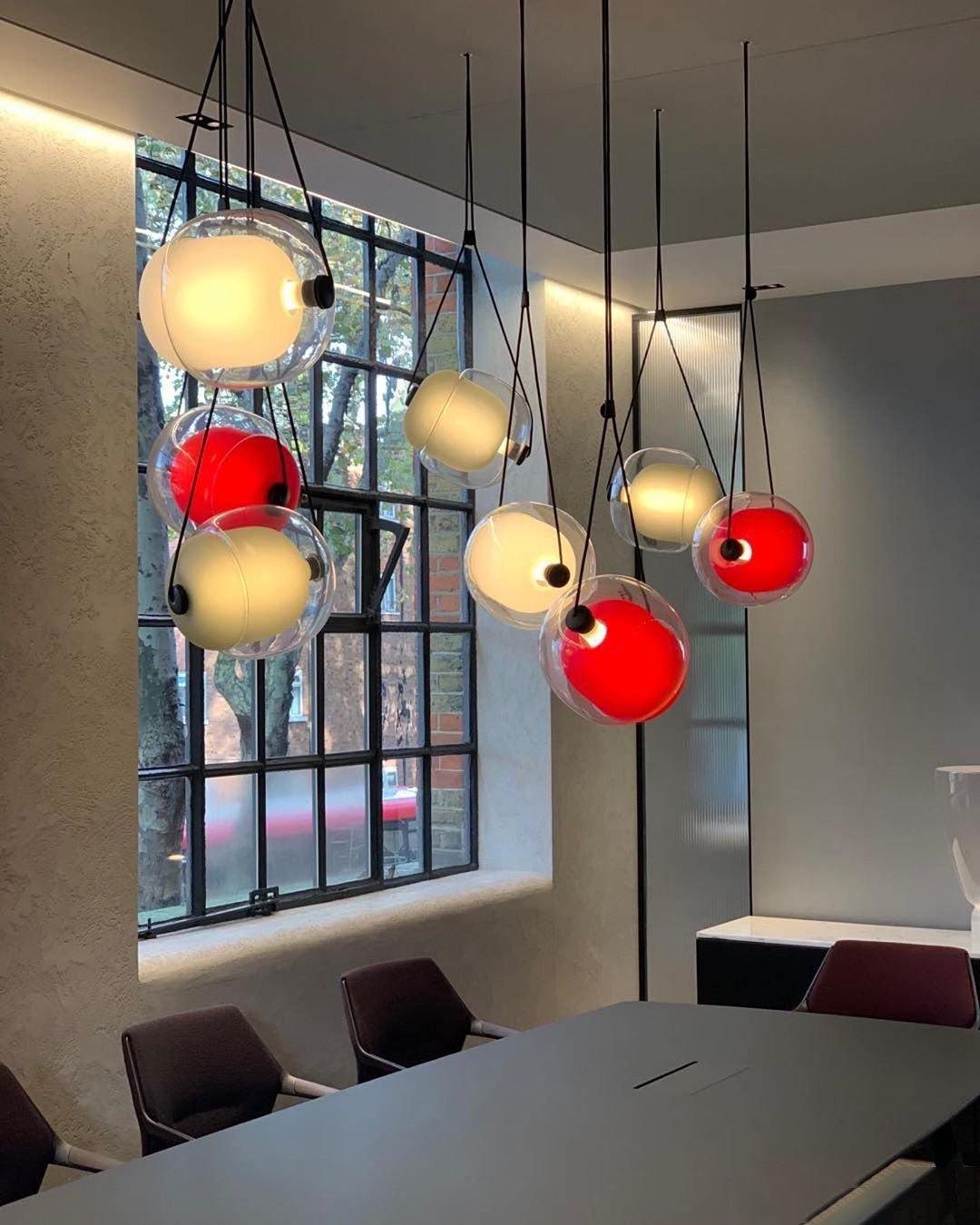 Orba Suspension Lampe en Verre Contemporain
