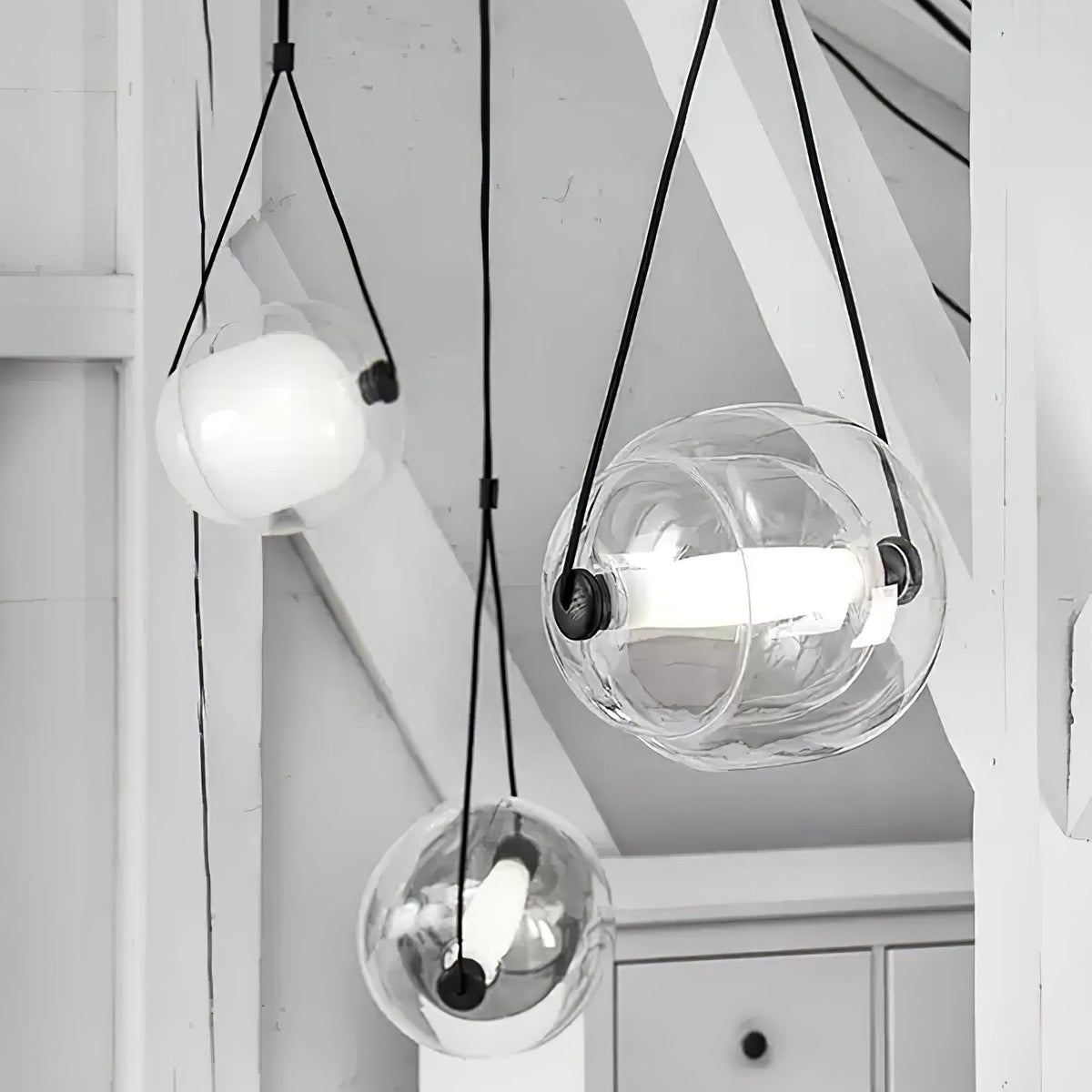 Orba Suspension Lampe en Verre Contemporain