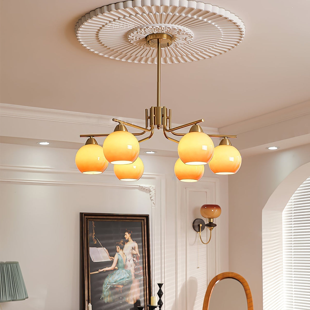 Sorenuna Lustre Laiton Caramel Globe Minimaliste