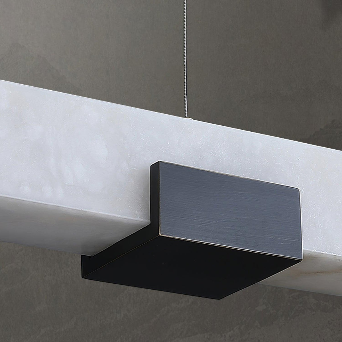 Sylveya Minimaliste Albâtre Linéaire Pendentif Lumière