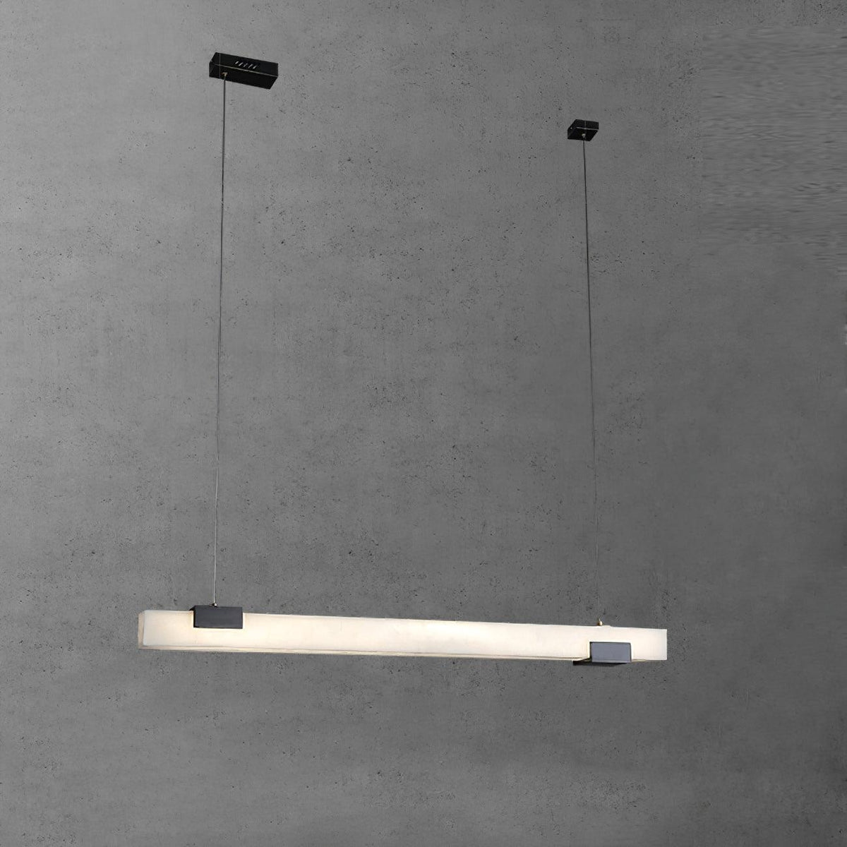 Sylveya Minimaliste Albâtre Linéaire Pendentif Lumière