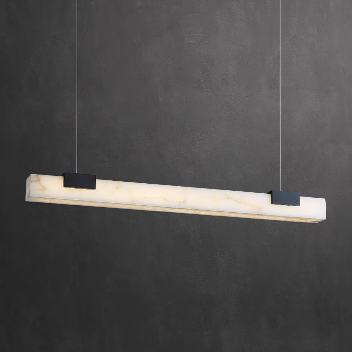 Sylveya Minimaliste Albâtre Linéaire Pendentif Lumière