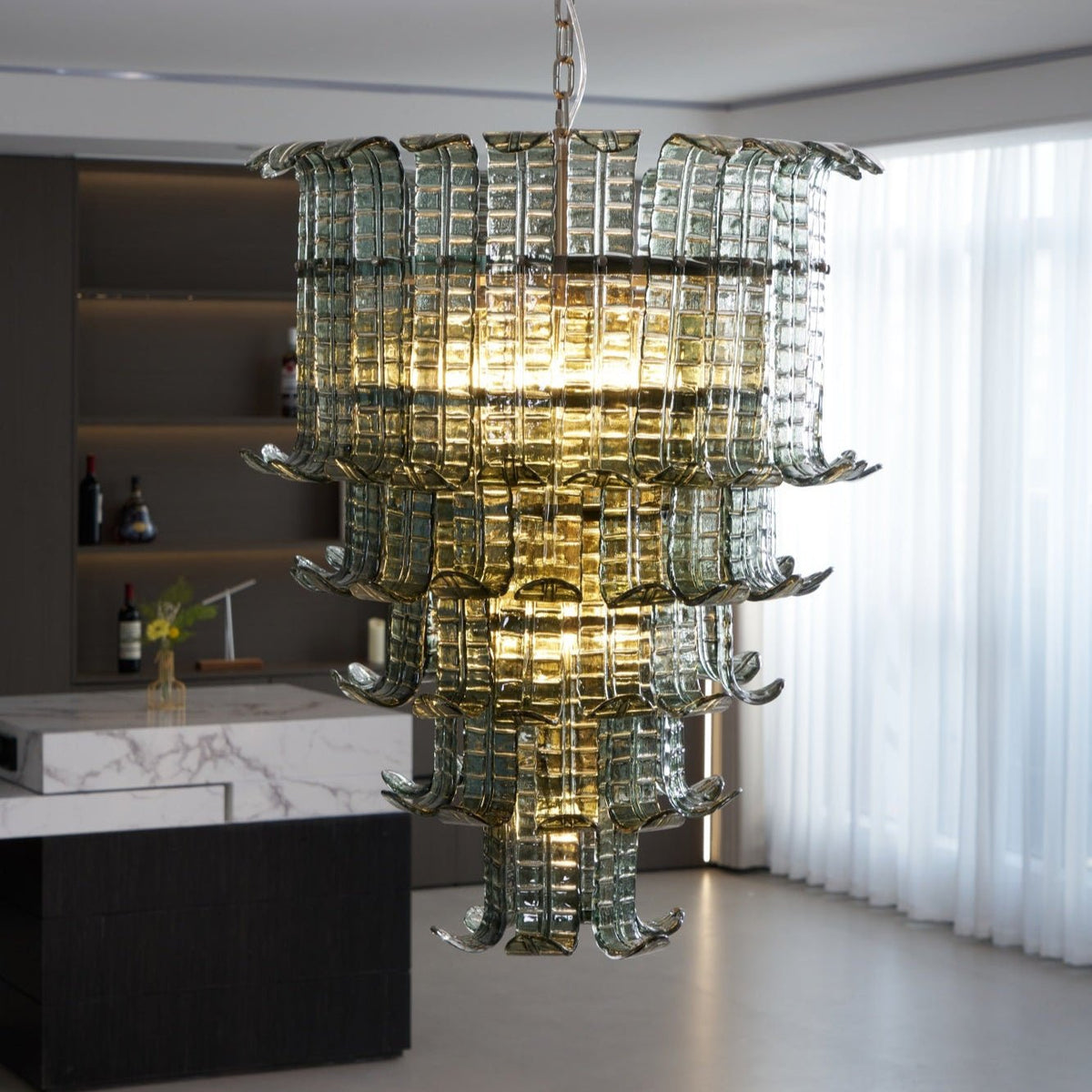Lauretta Lustre Cascade Verre Murano Vintage