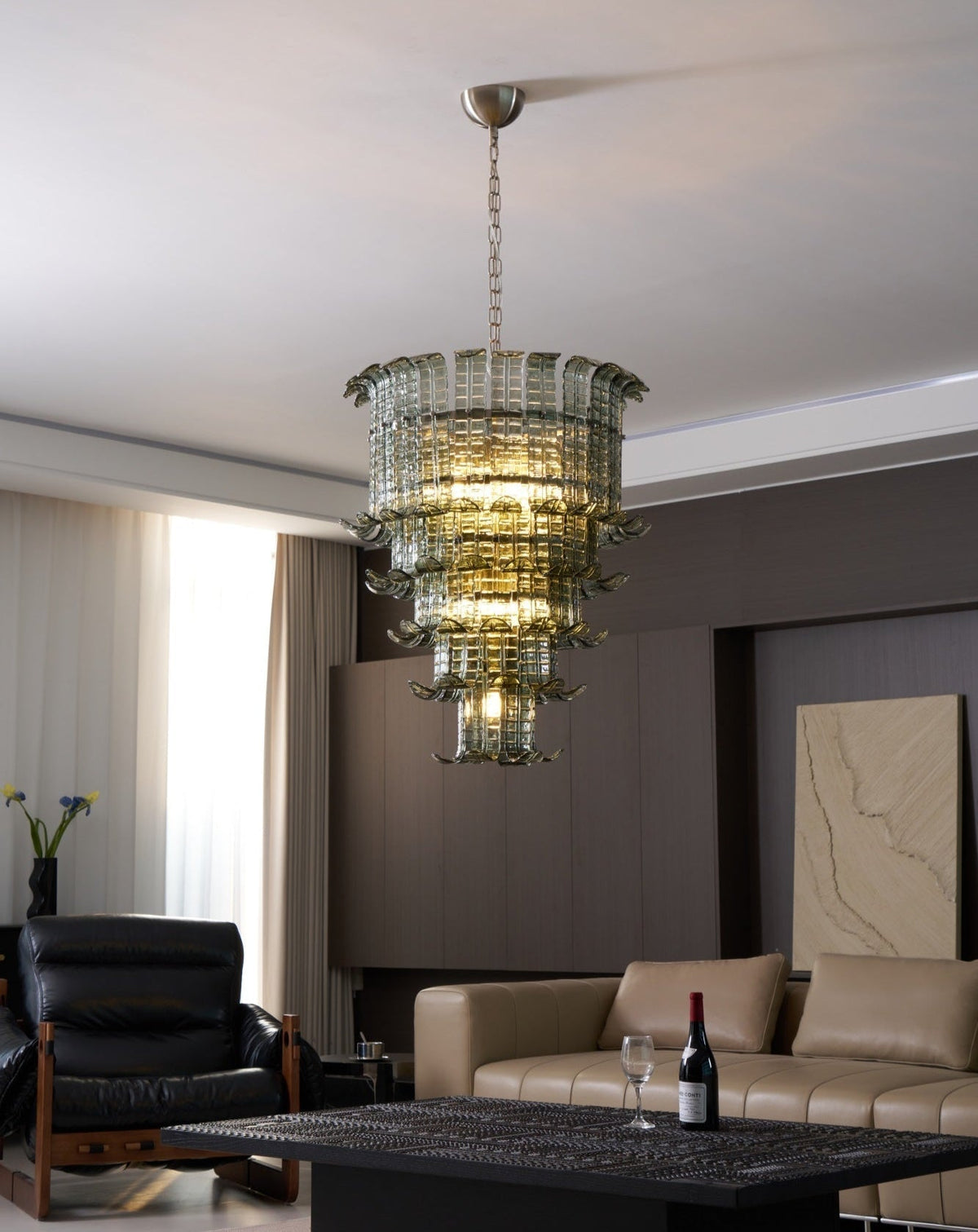 Lauretta Lustre Cascade Verre Murano Vintage