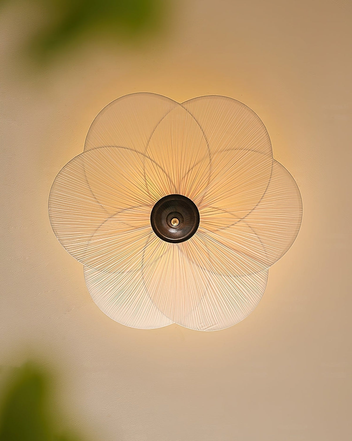Nira Petal-Inspired Flush Mount Ceiling Light-Neutral Decor