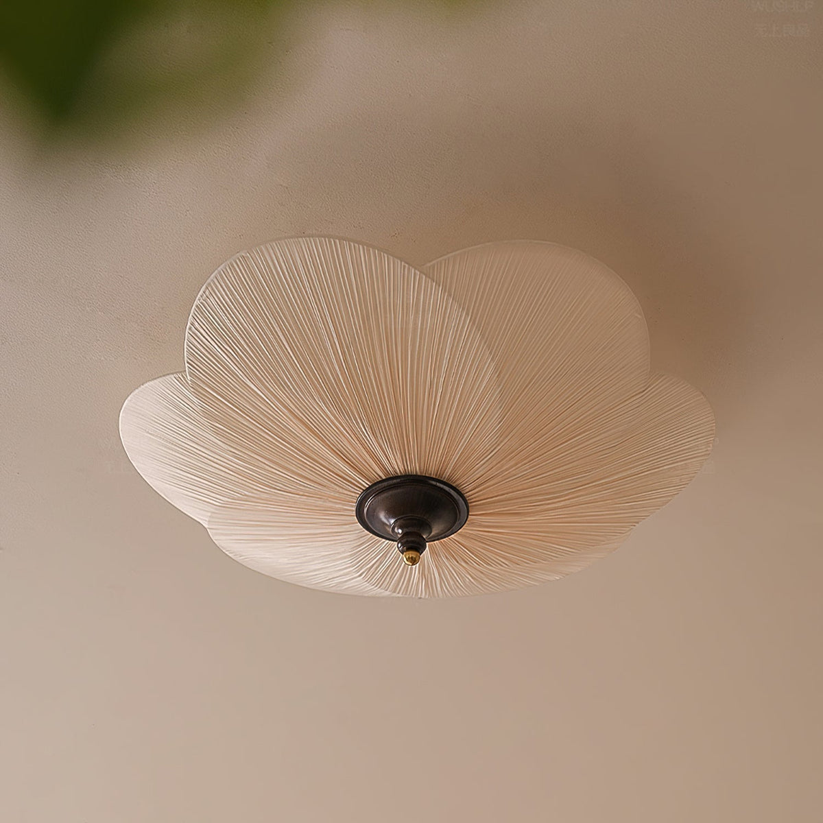 Nira Petal-Inspired Flush Mount Ceiling Light-Neutral Decor
