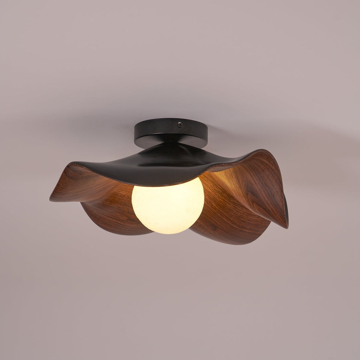 Lanoe Plafonnier Noir Bois