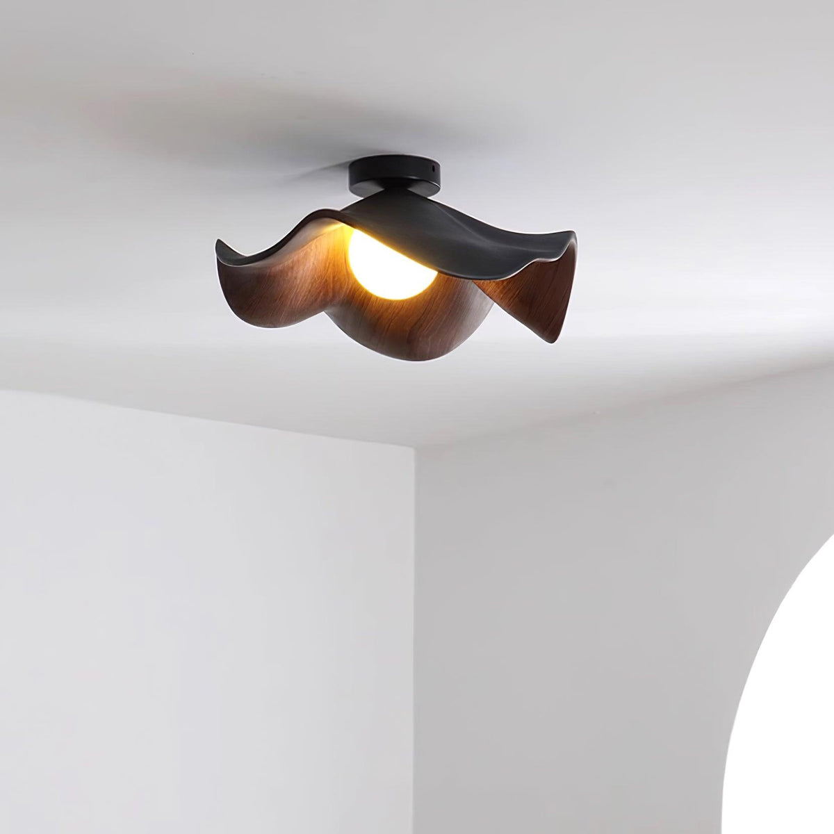Lanoe Plafonnier Noir Bois
