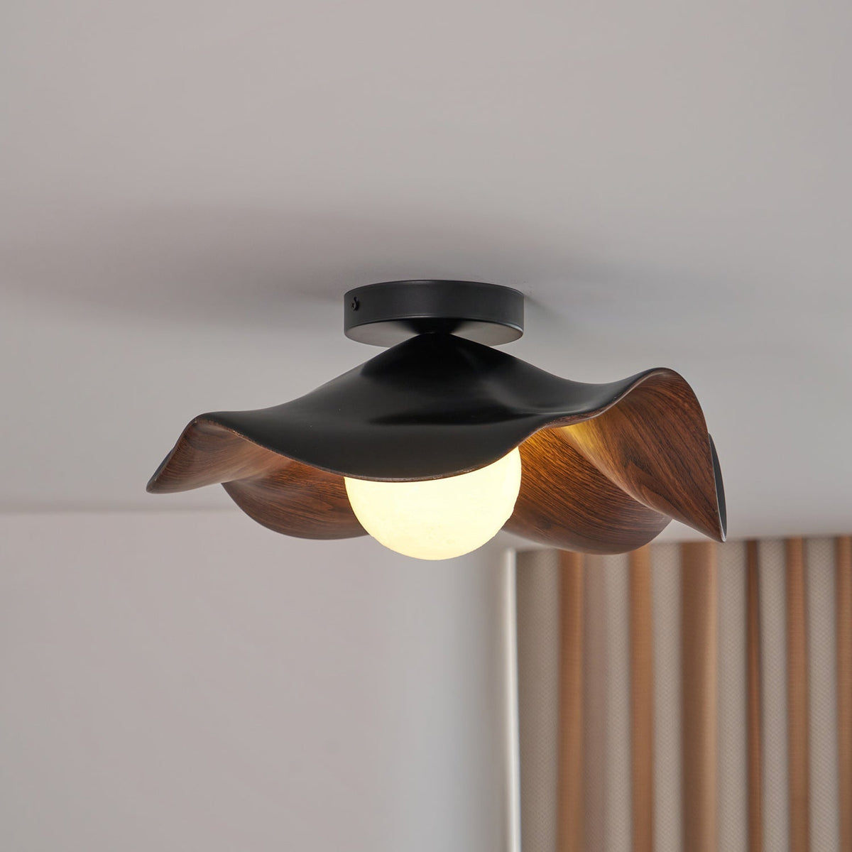 Lanoe Plafonnier Noir Bois