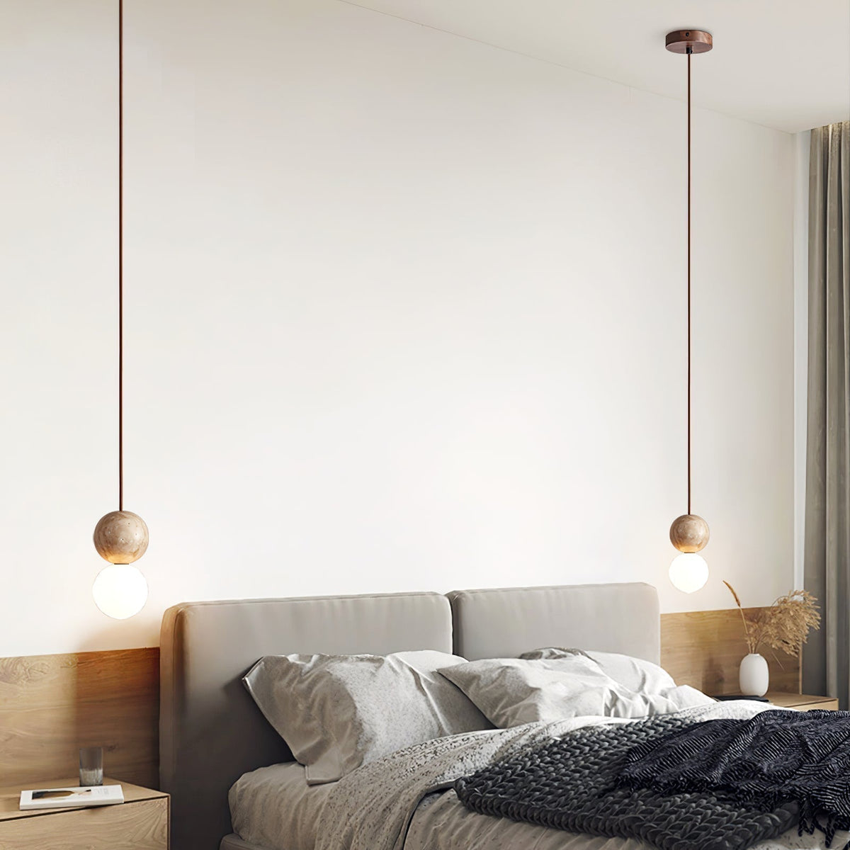 Trio Suspension en Travertin