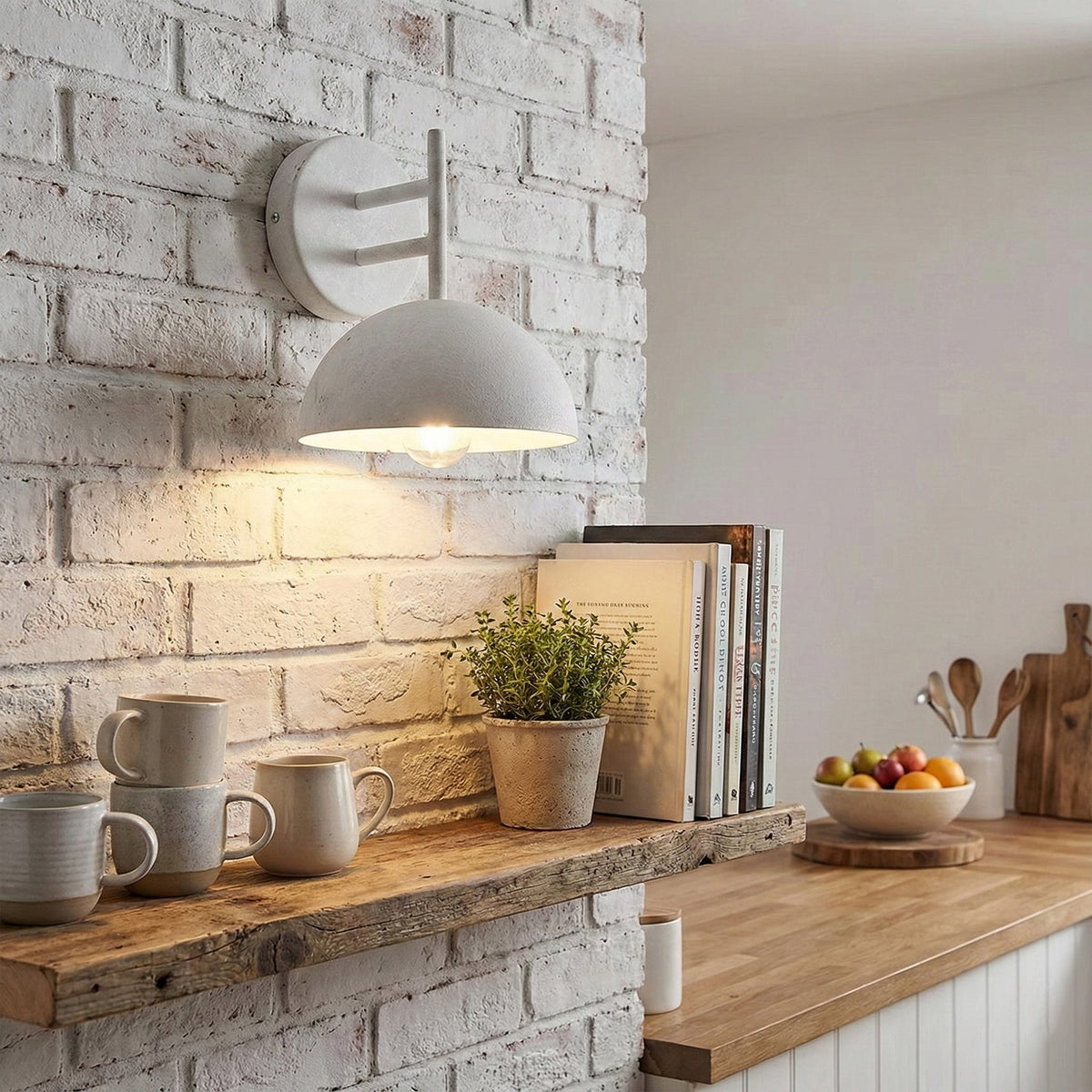 Castle Wall Light shown mounted on a modern interior wall.