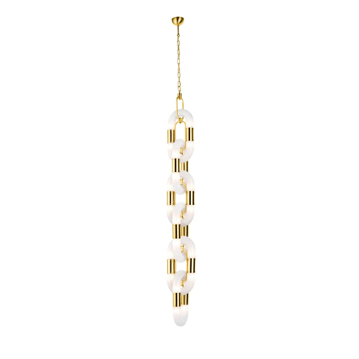 Pendant Light Chain Link Modern Stainless Steel Hanging Lamp-Neutral Decor