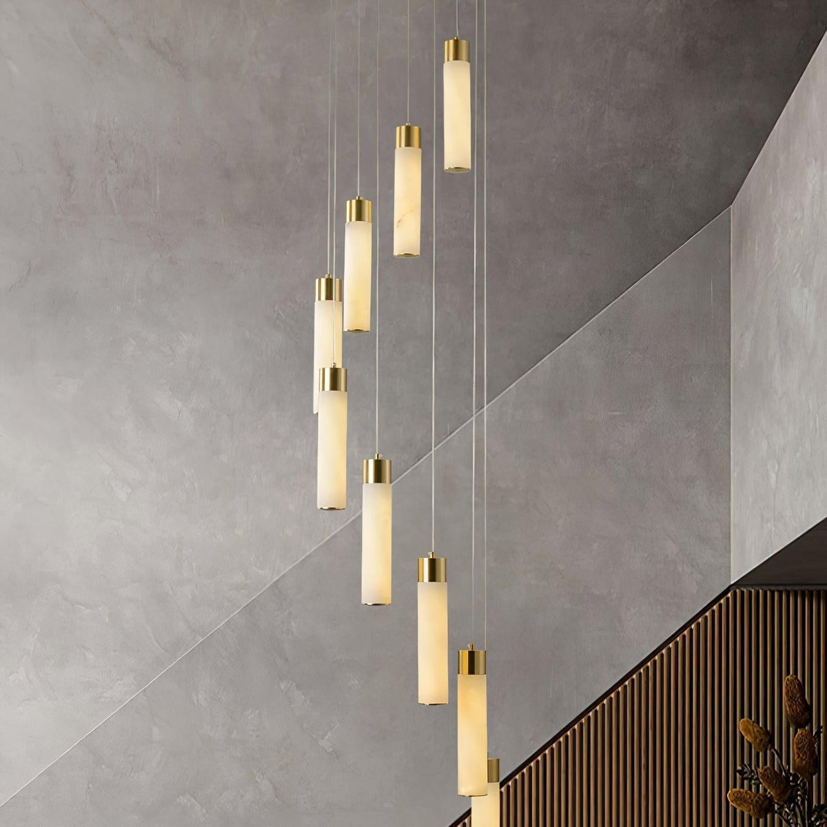 Torira Lustre Albâtre pour Escalier