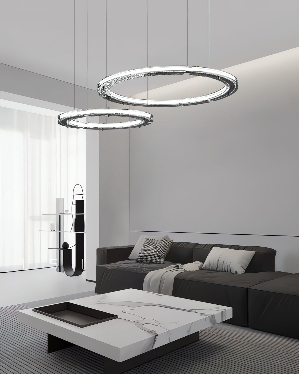 Nelisse Double Anneau Crystal Lustre