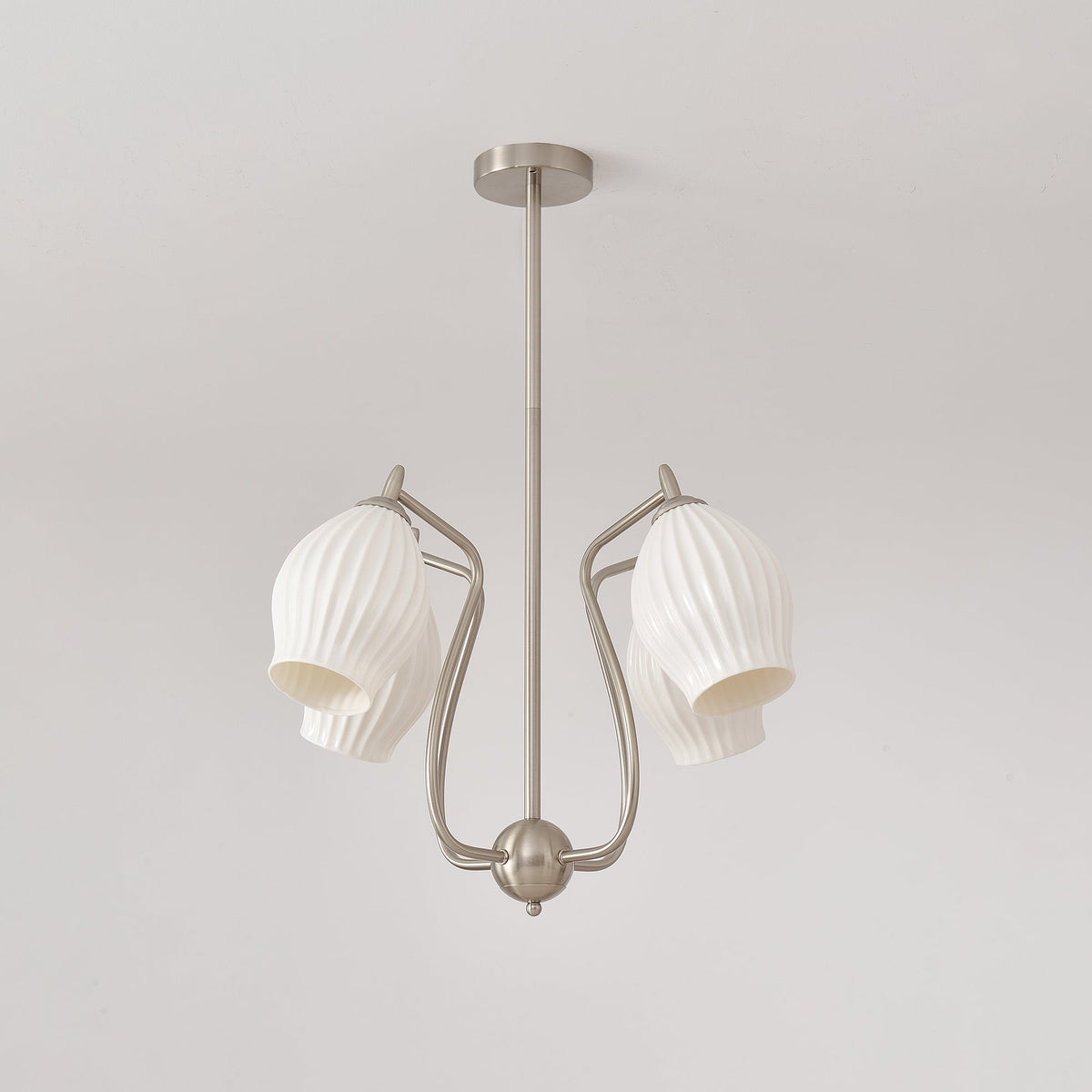 Gavenna Lustre en Céramique Canneleur Sculptural en Verre Élégant