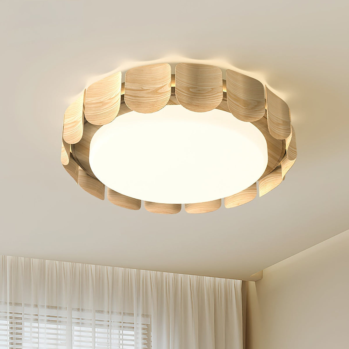 Ardura Walnut LED Ceiling Light-Neutral Decor