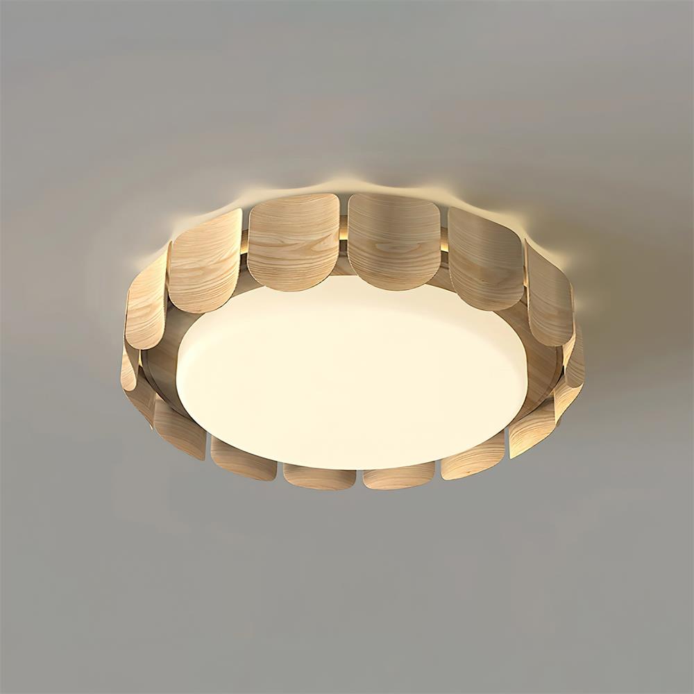 Ardura Walnut LED Ceiling Light-Neutral Decor