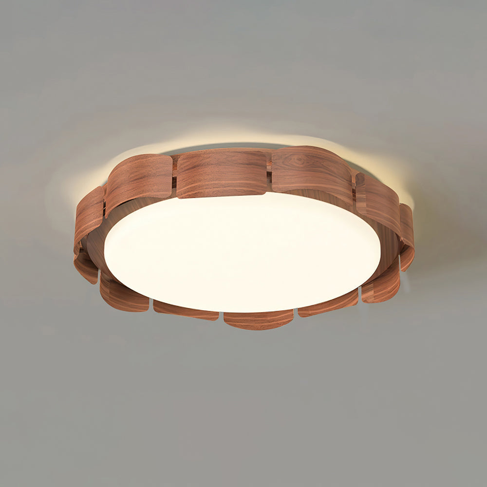 Ardura Walnut LED Ceiling Light-Neutral Decor