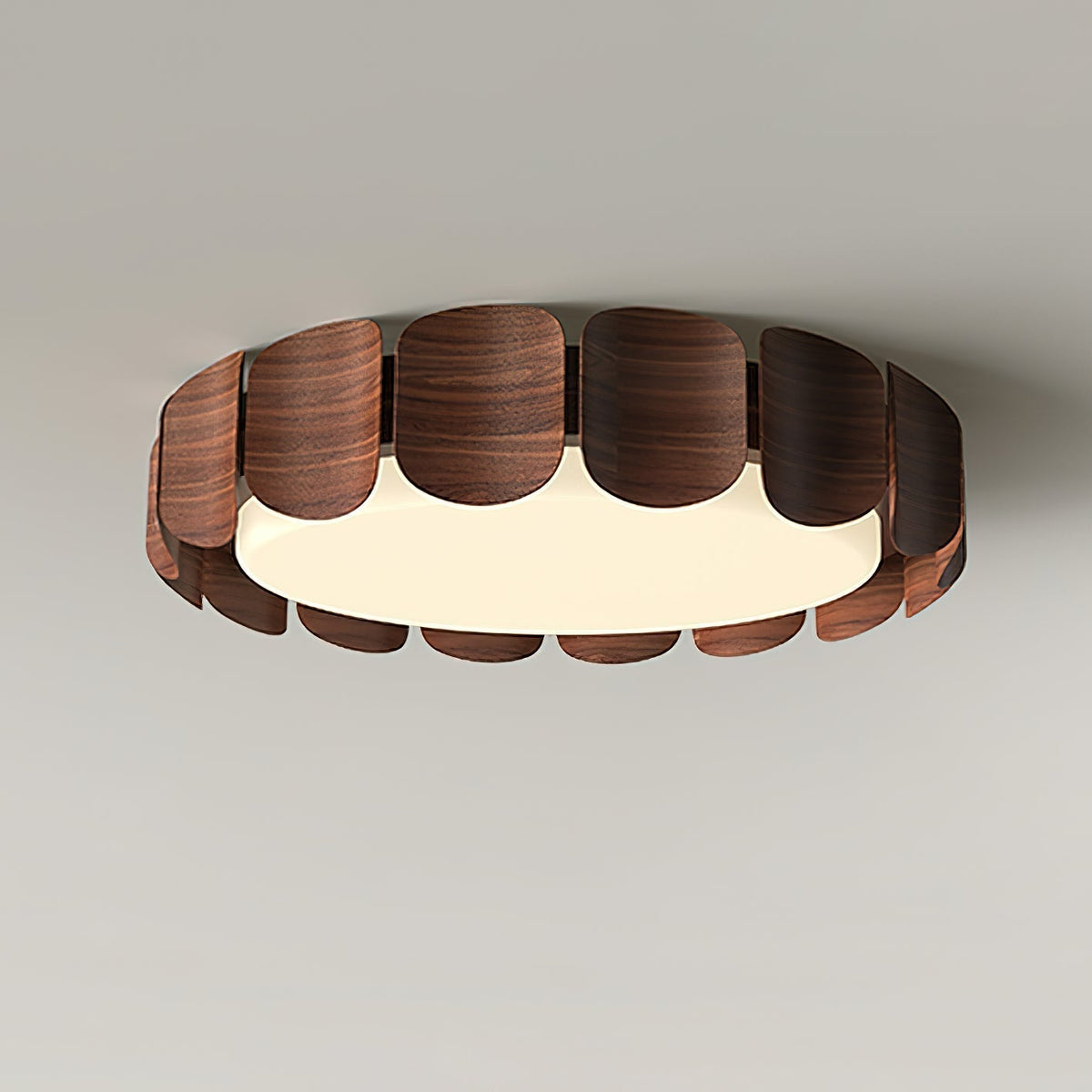 Ardura Walnut LED Ceiling Light-Neutral Decor