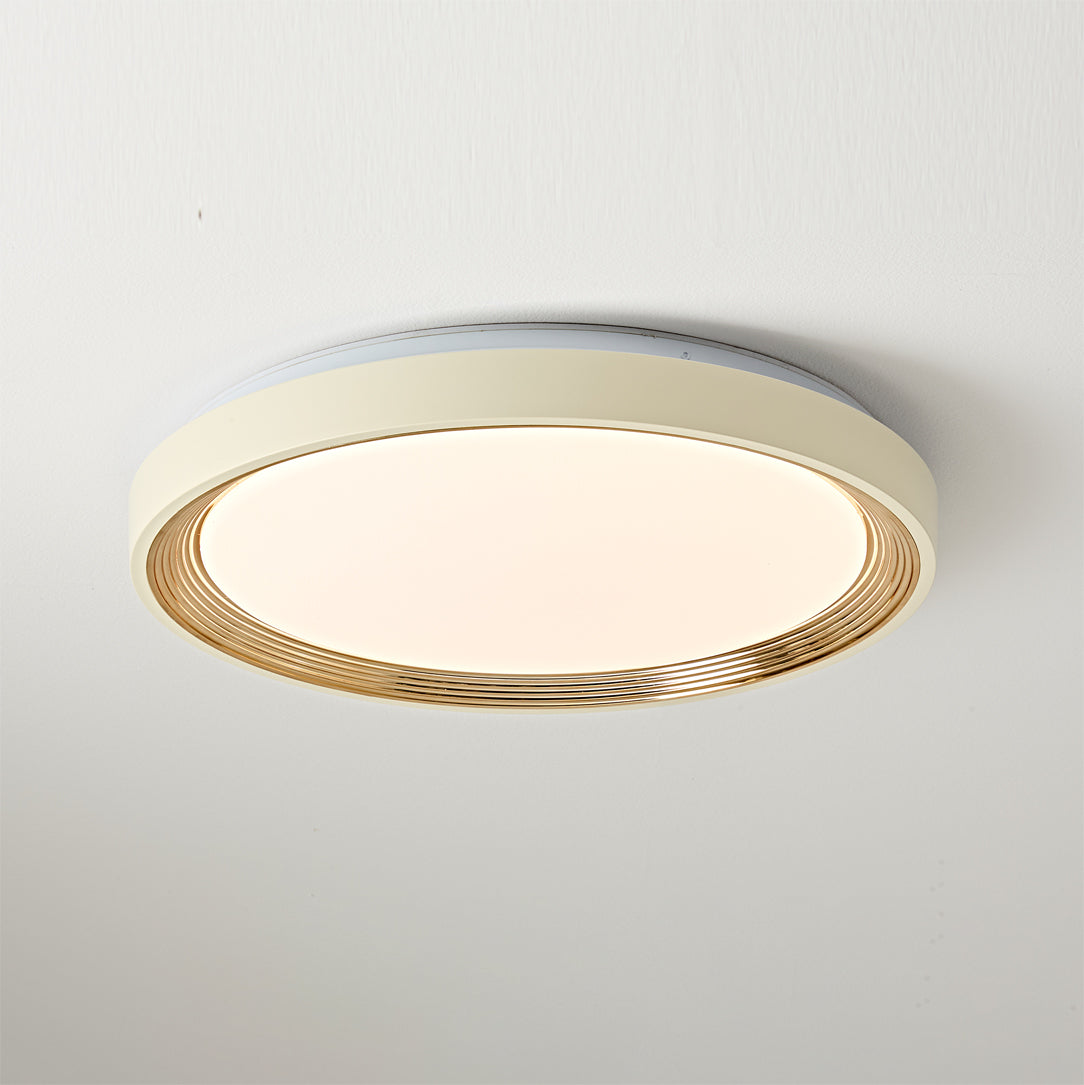 White Cerova Ceiling Light in a bright, modern bedroom.