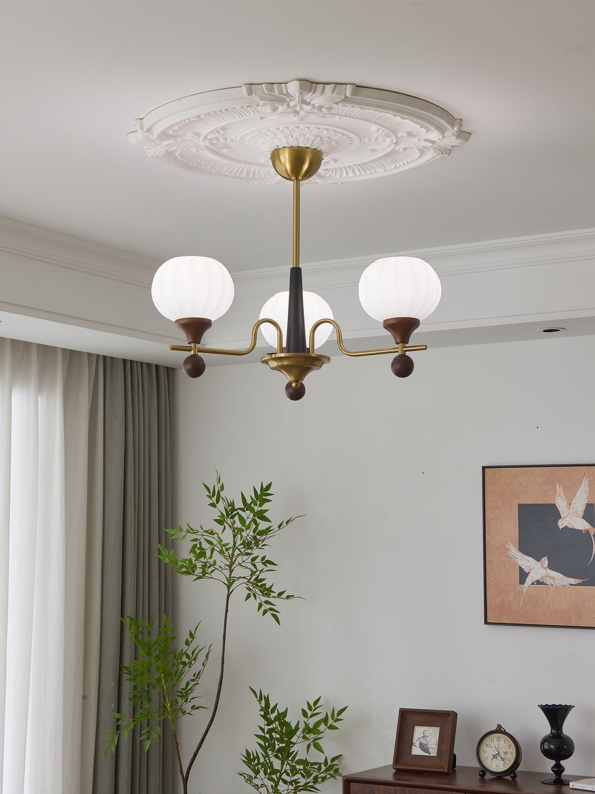 Kaliane Lustre Traditionnel Haut de Gamme en Bois