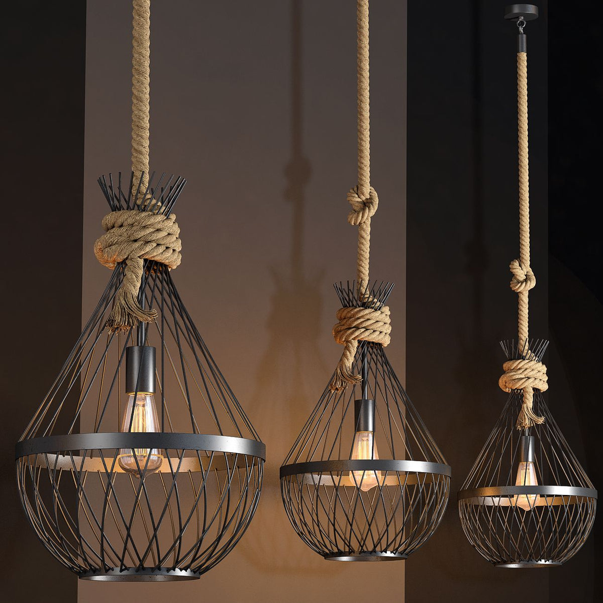 Epoch Suspension Luminaire LED Industrielle Métal Salon