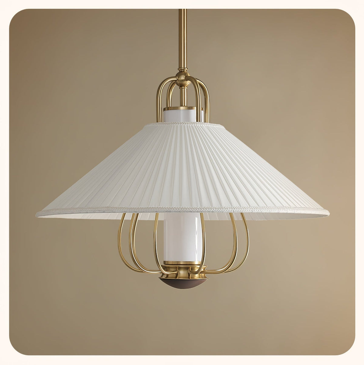 Viraya Suspension en Tissu Doré LED pour Salle à Manger