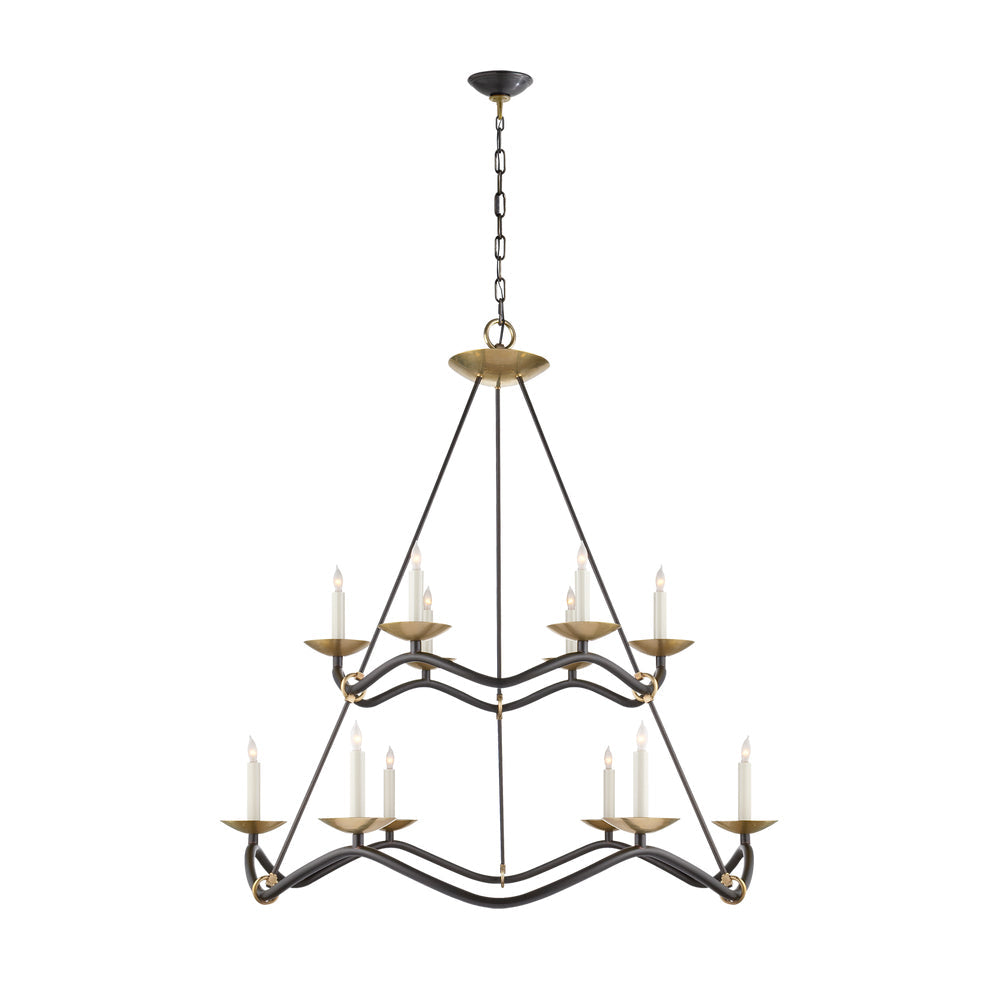 Juvin Two-Tier Candle Chandelier-Neutral Decor