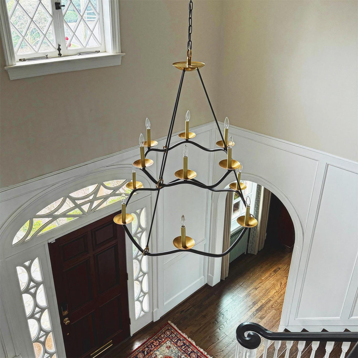 Juvin Two-Tier Candle Chandelier-Neutral Decor