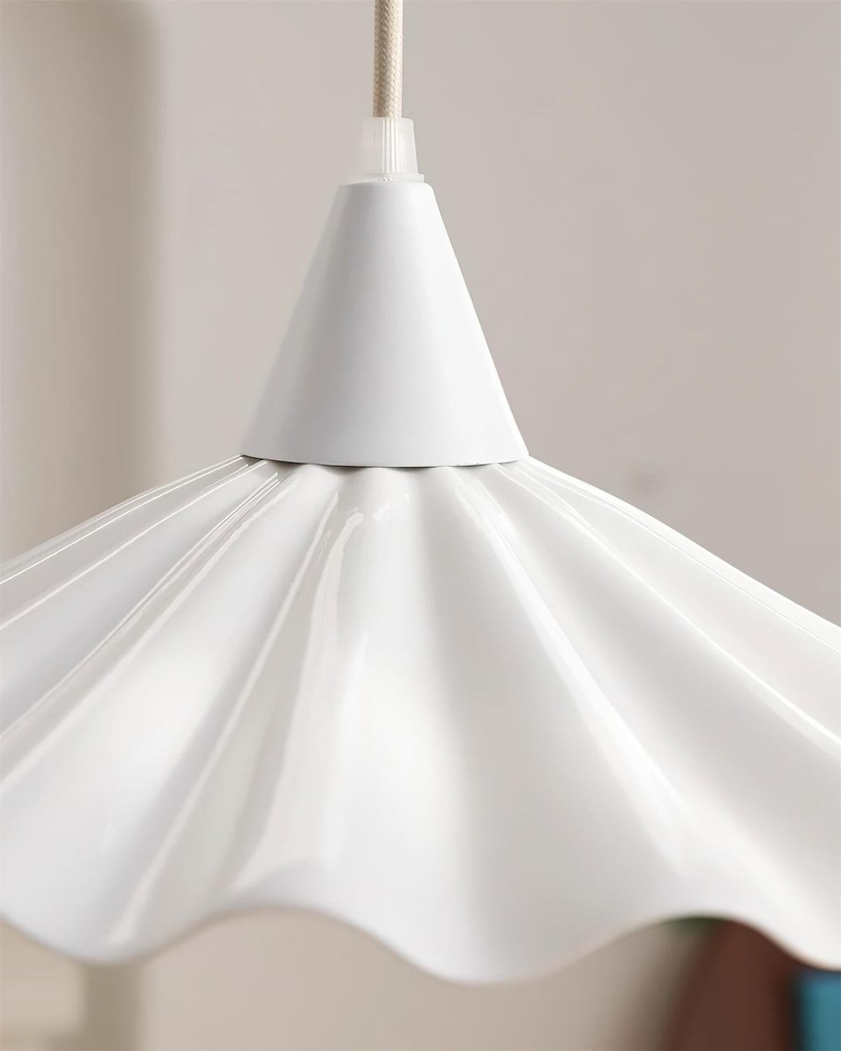 Zavo White Ceramic Pendant Light-Neutral Decor