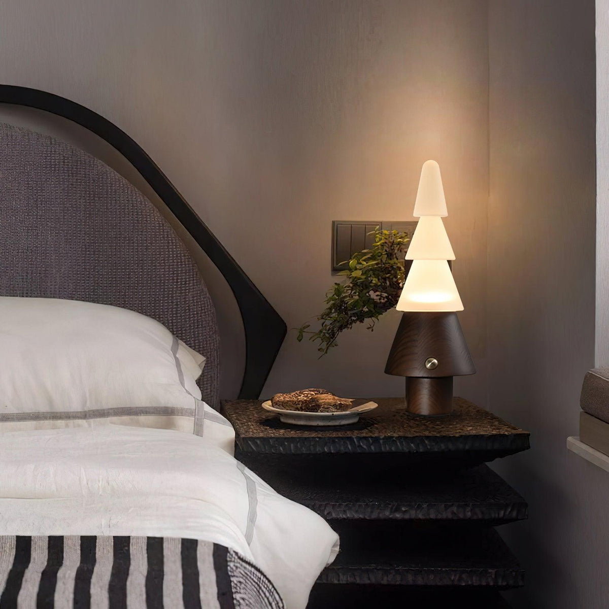 Olivia Modern Wood Table Lamp-Neutral Decor