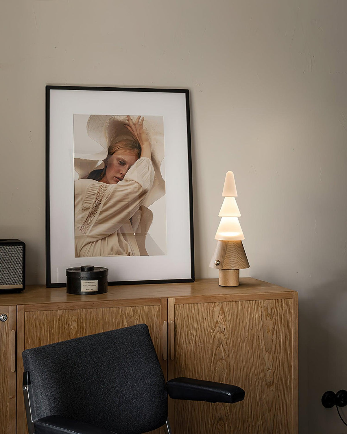 Olivia Modern Wood Table Lamp-Neutral Decor