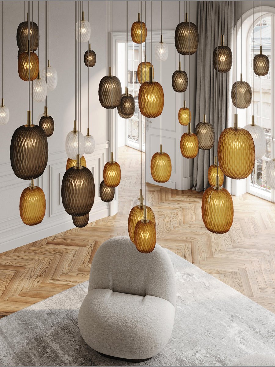 Chromatic Gem Drop Chandelier-Neutral Decor