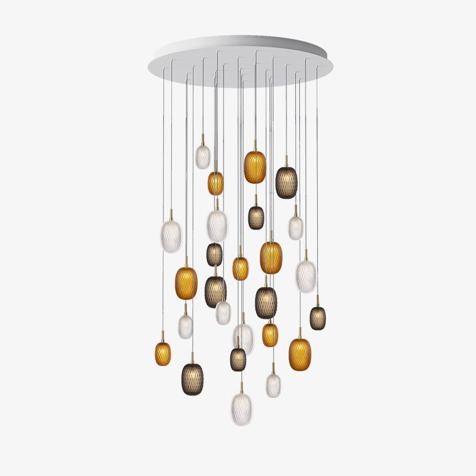 Chromatic Gem Drop Chandelier-Neutral Decor