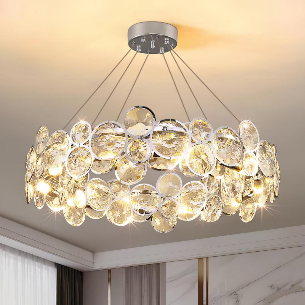 Casaria Lustre Rond Postmoderne Luxe