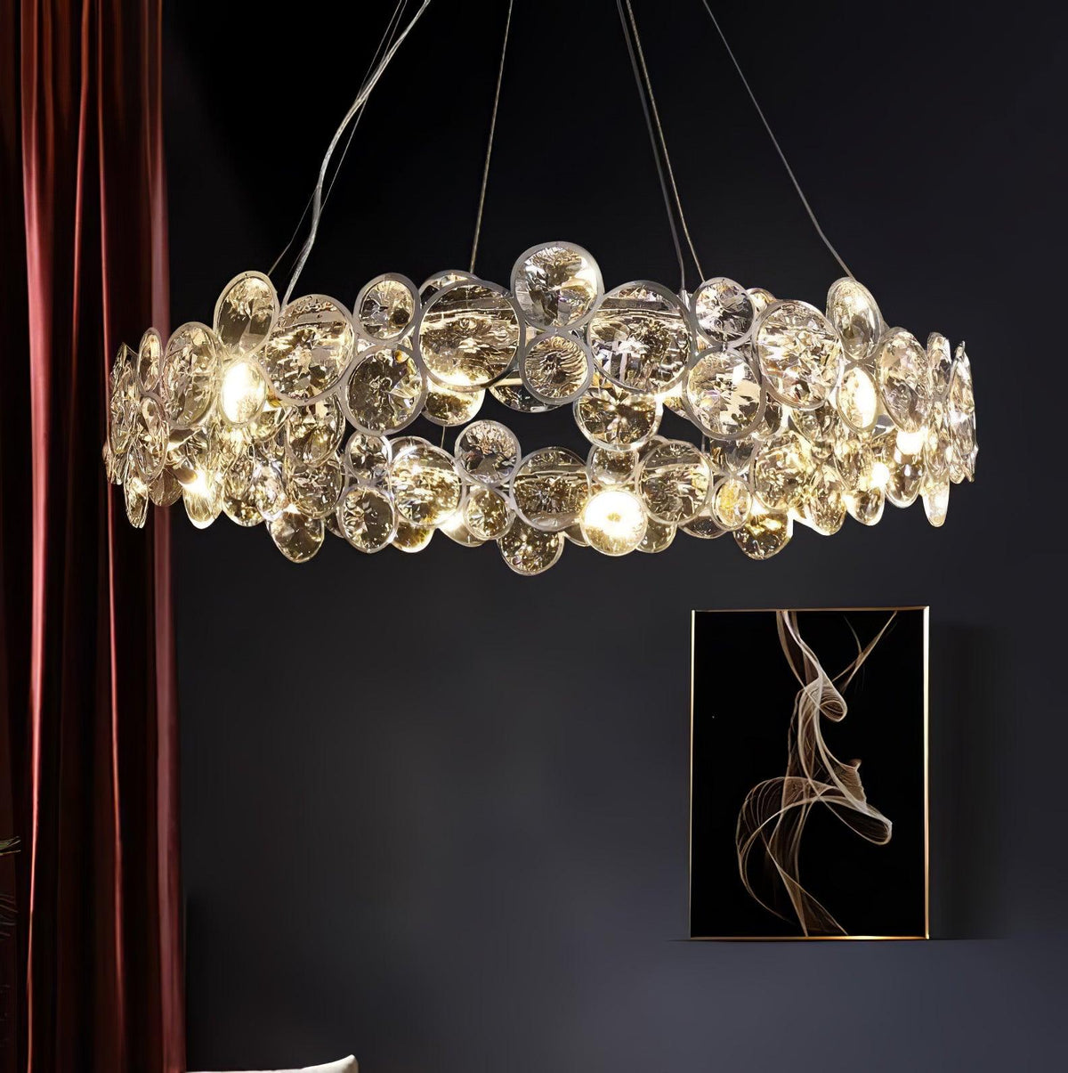 Casaria Lustre Rond Postmoderne Luxe