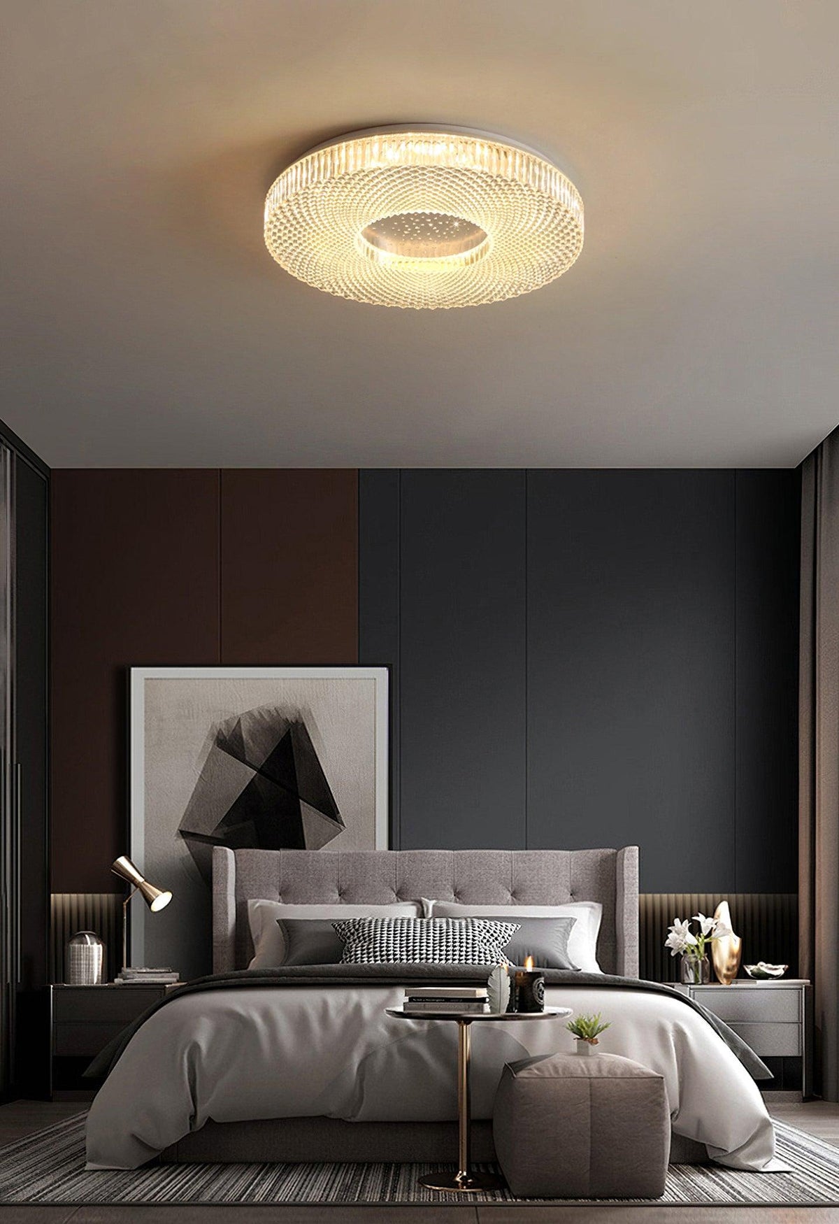 Plafonnier Lucalella Acrylique LED Luxe pour Salon
