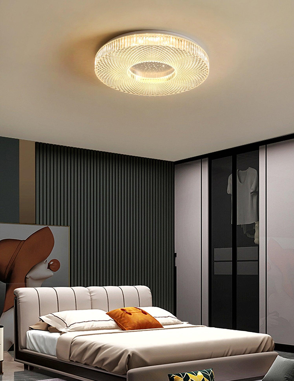 Plafonnier Lucalella Acrylique LED Luxe pour Salon