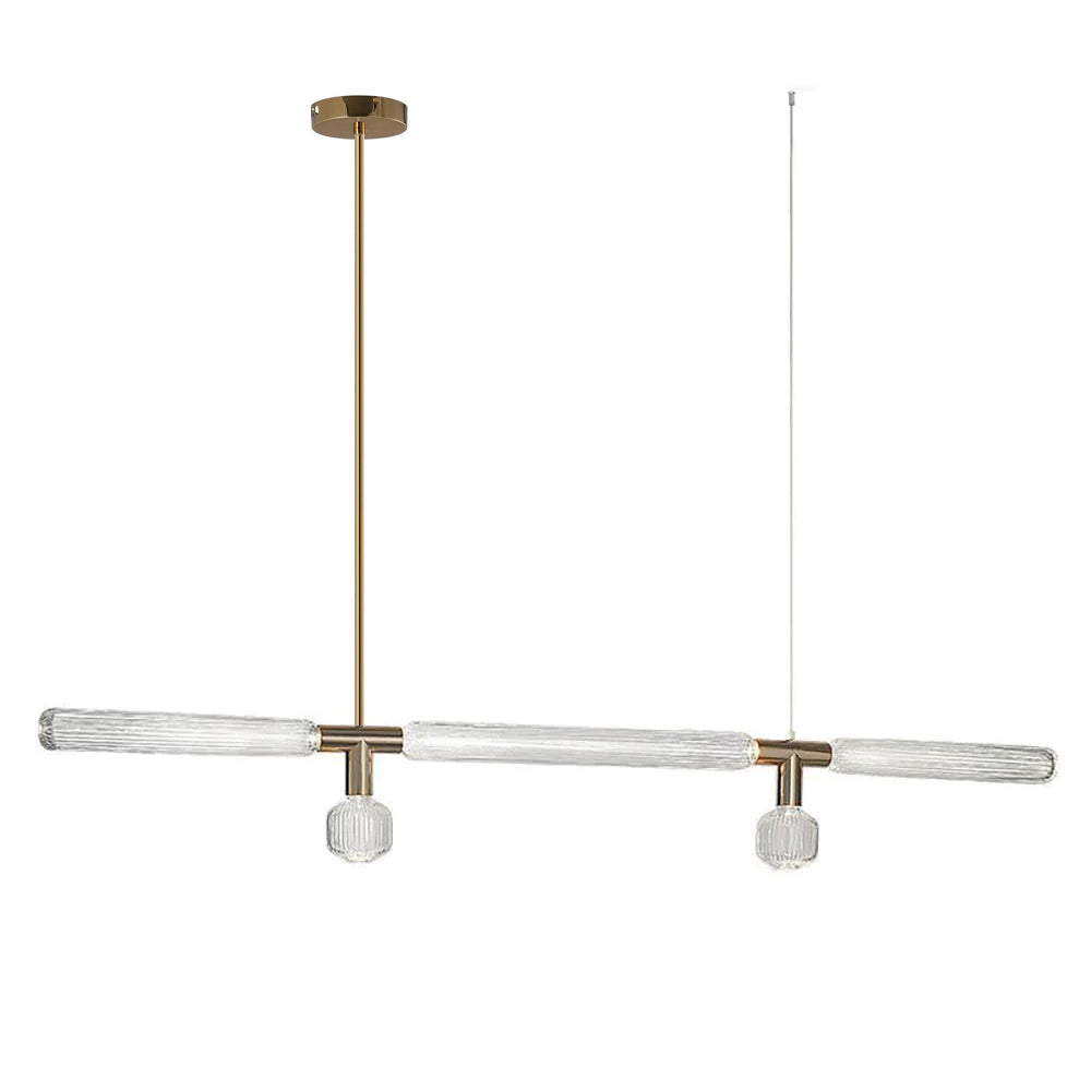 Torilia Lampe à suspension en cristal cylindrique Cipher contemporaine