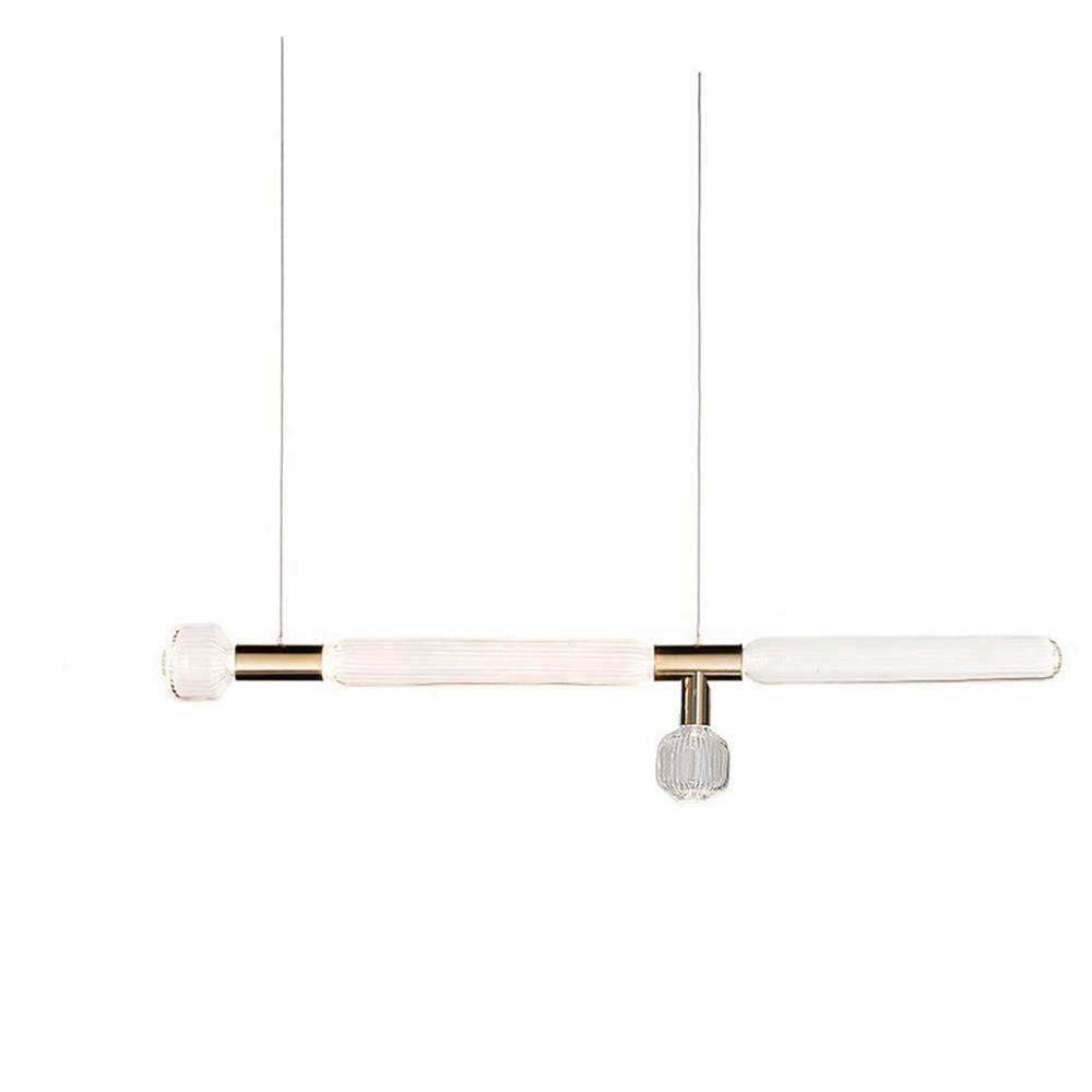 Torilia Lampe à suspension en cristal cylindrique Cipher contemporaine