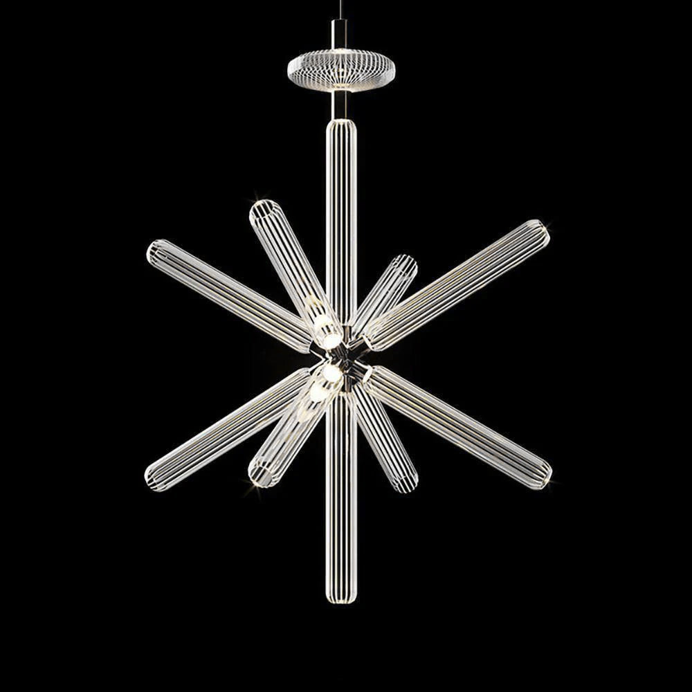 Torilia Lampe à suspension en cristal cylindrique Cipher contemporaine