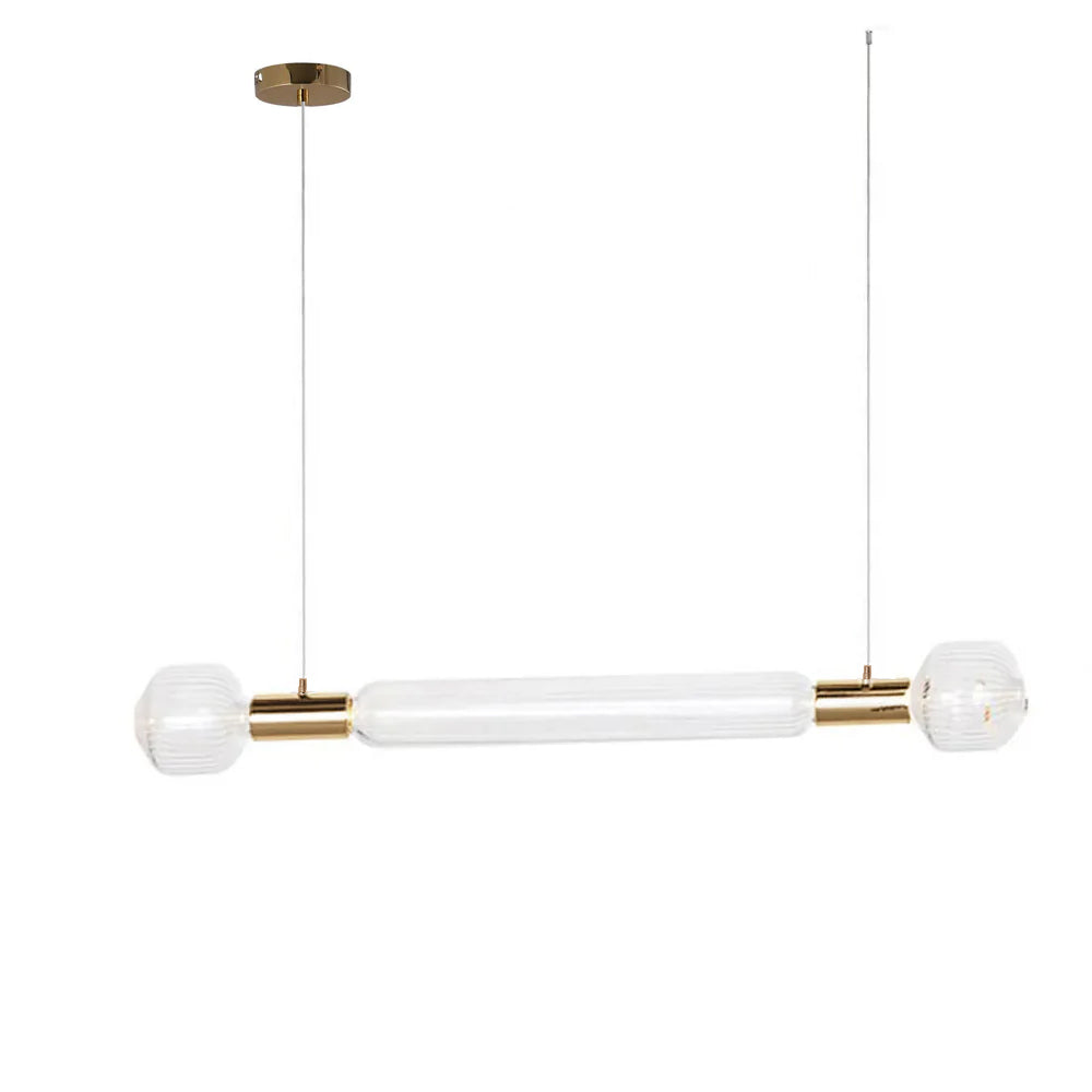 Torilia Lampe à suspension en cristal cylindrique Cipher contemporaine