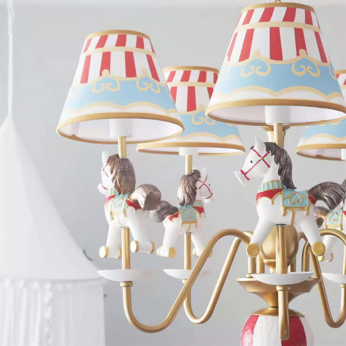 Solvian Chandelier Carousel Kids Playful-Neutral Decor