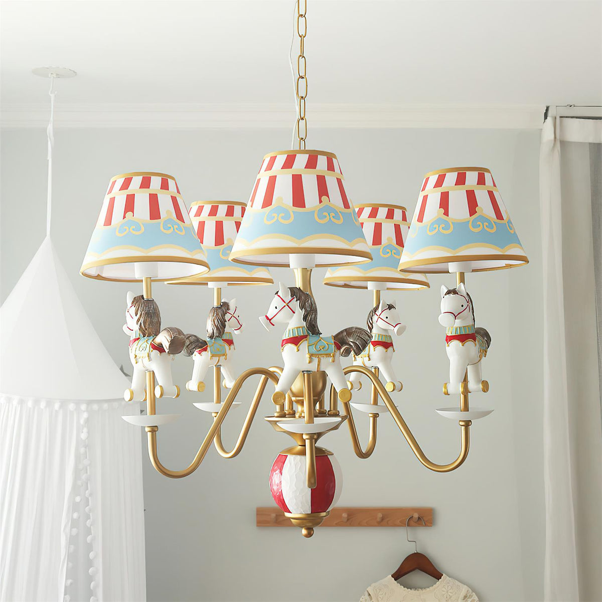 Solvian Chandelier Carousel Kids Playful-Neutral Decor