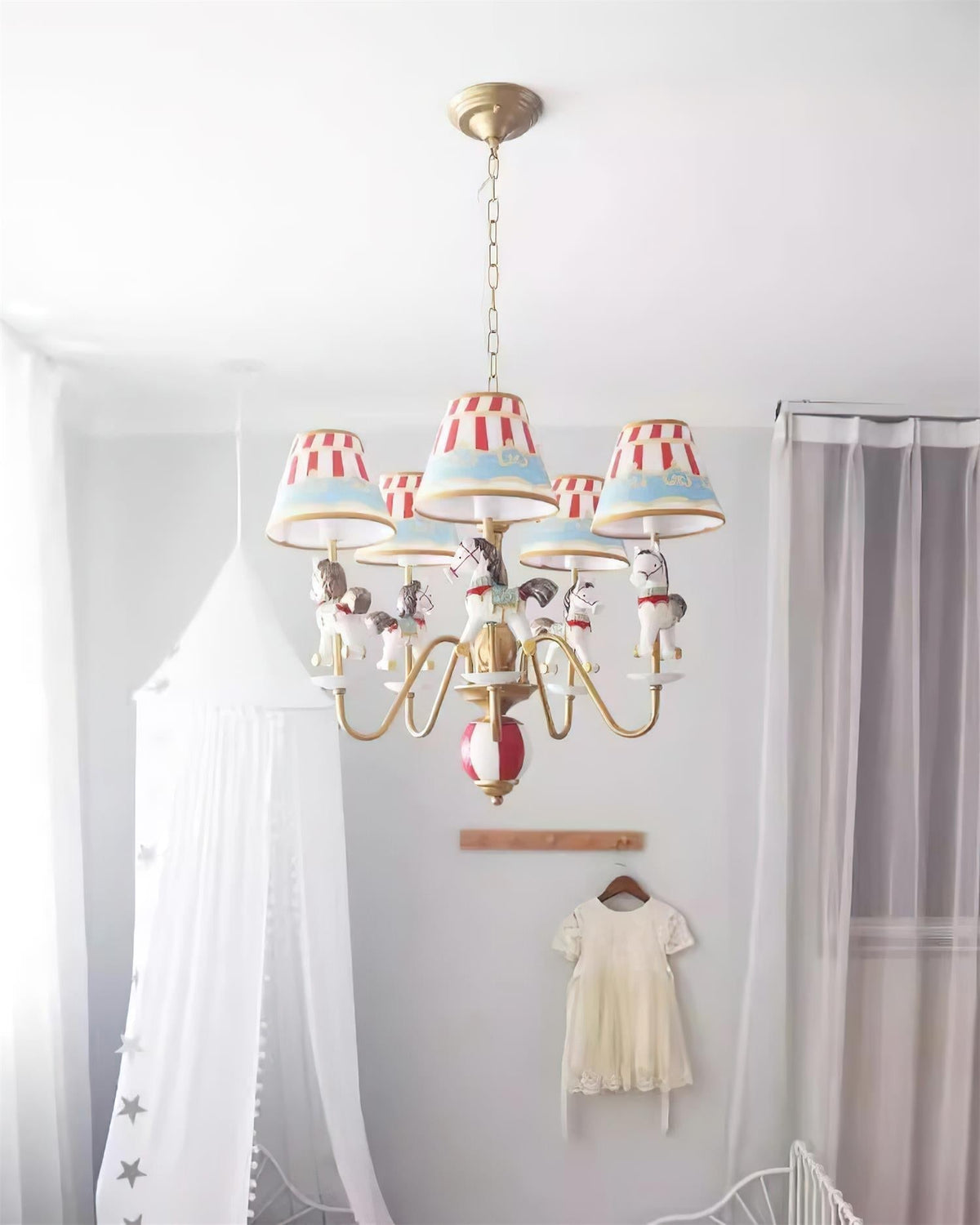 Solvian Chandelier Carousel Kids Playful-Neutral Decor