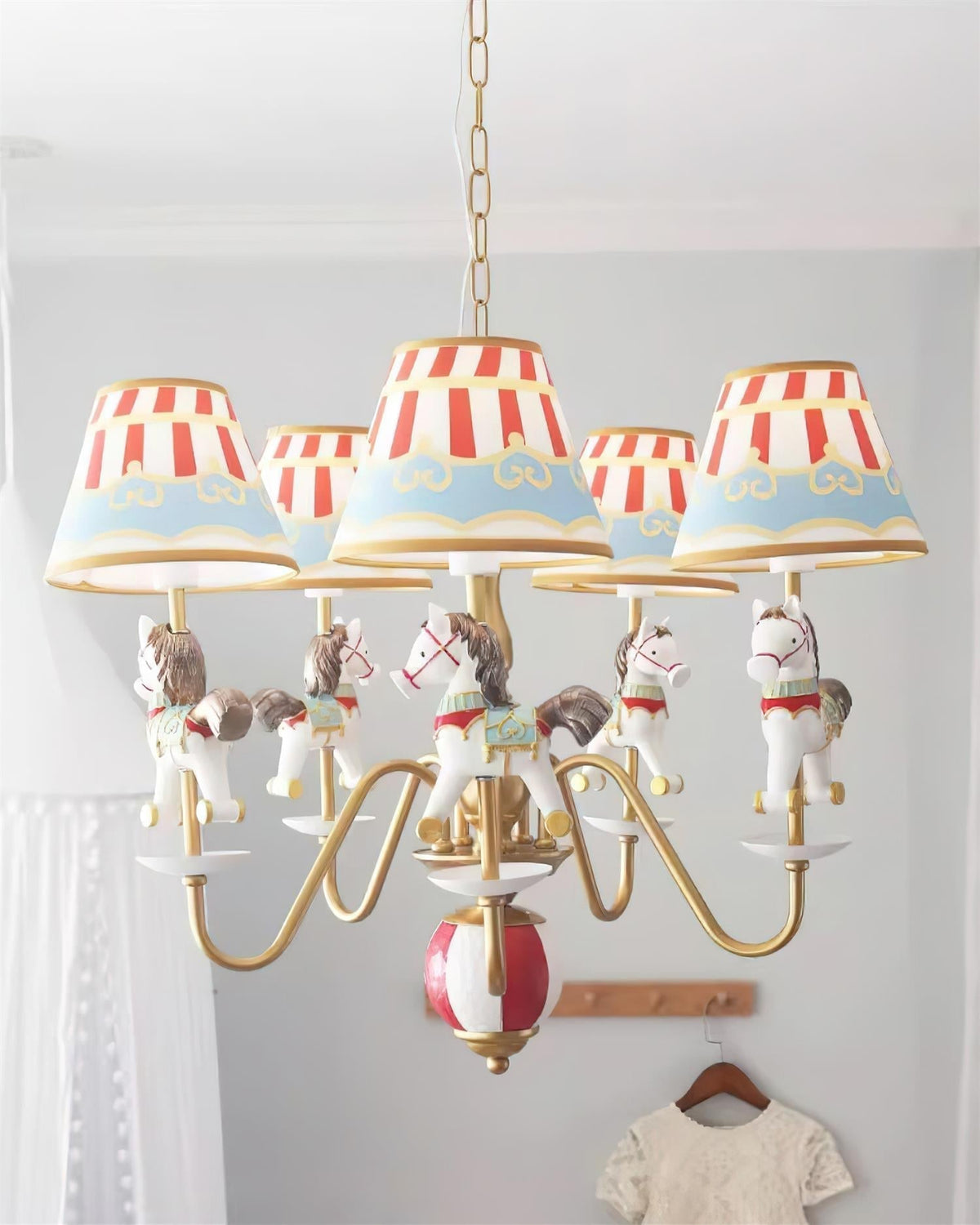 Solvian Chandelier Carousel Kids Playful-Neutral Decor