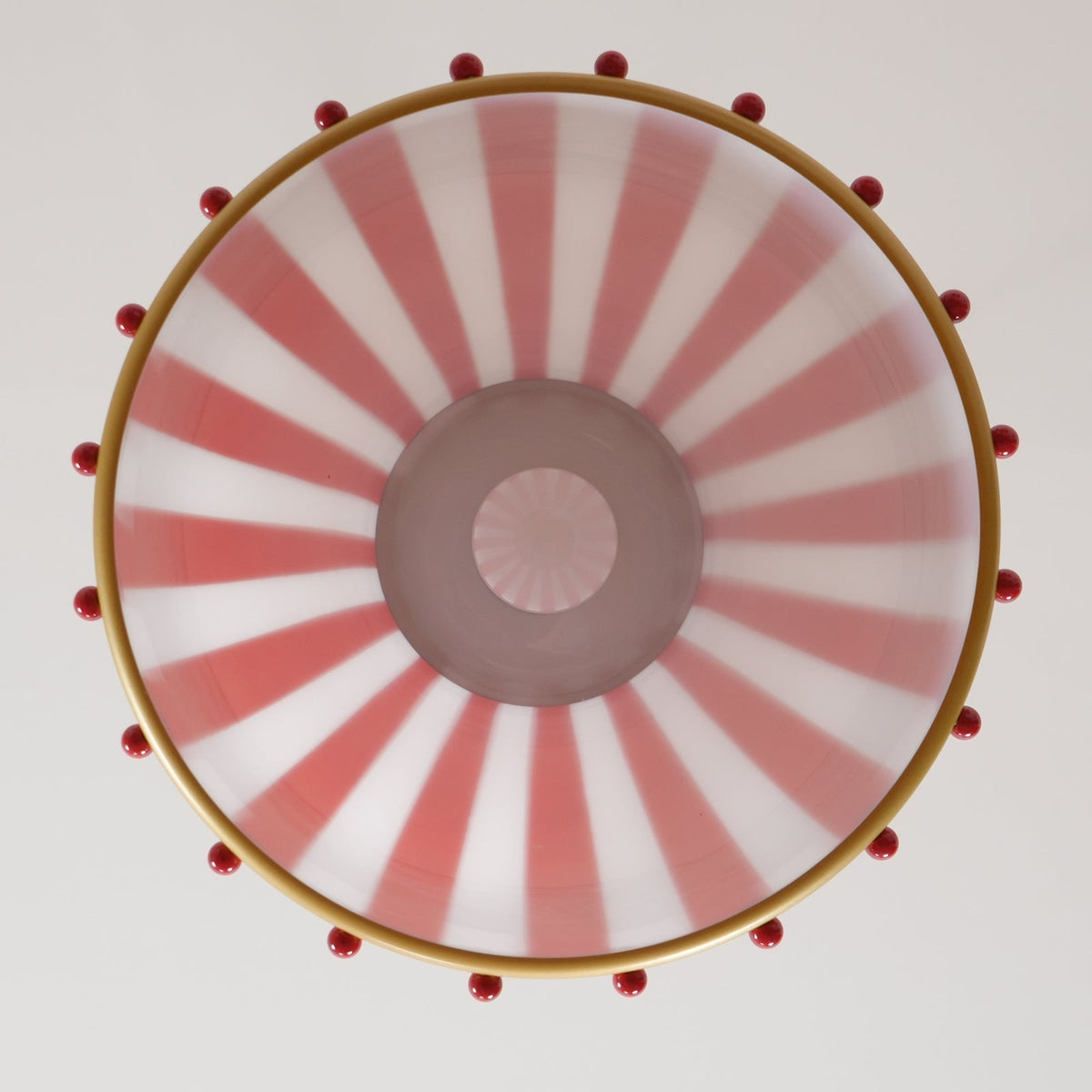 Red and white stripes Glass Pendant Lamp-Neutral Decor