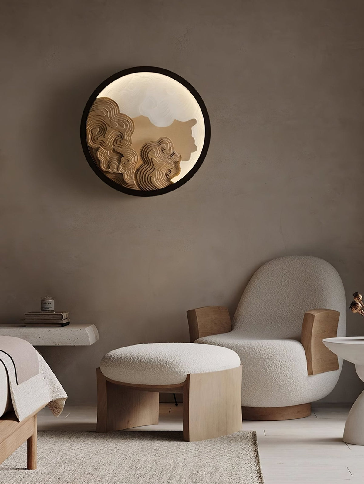Grayson Applique Murale en Bois Moderne