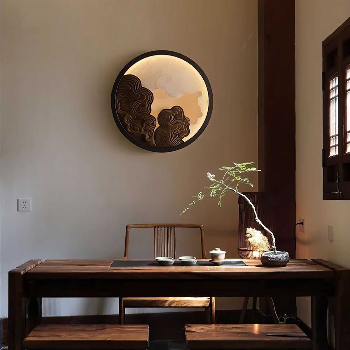 Grayson Applique Murale en Bois Moderne
