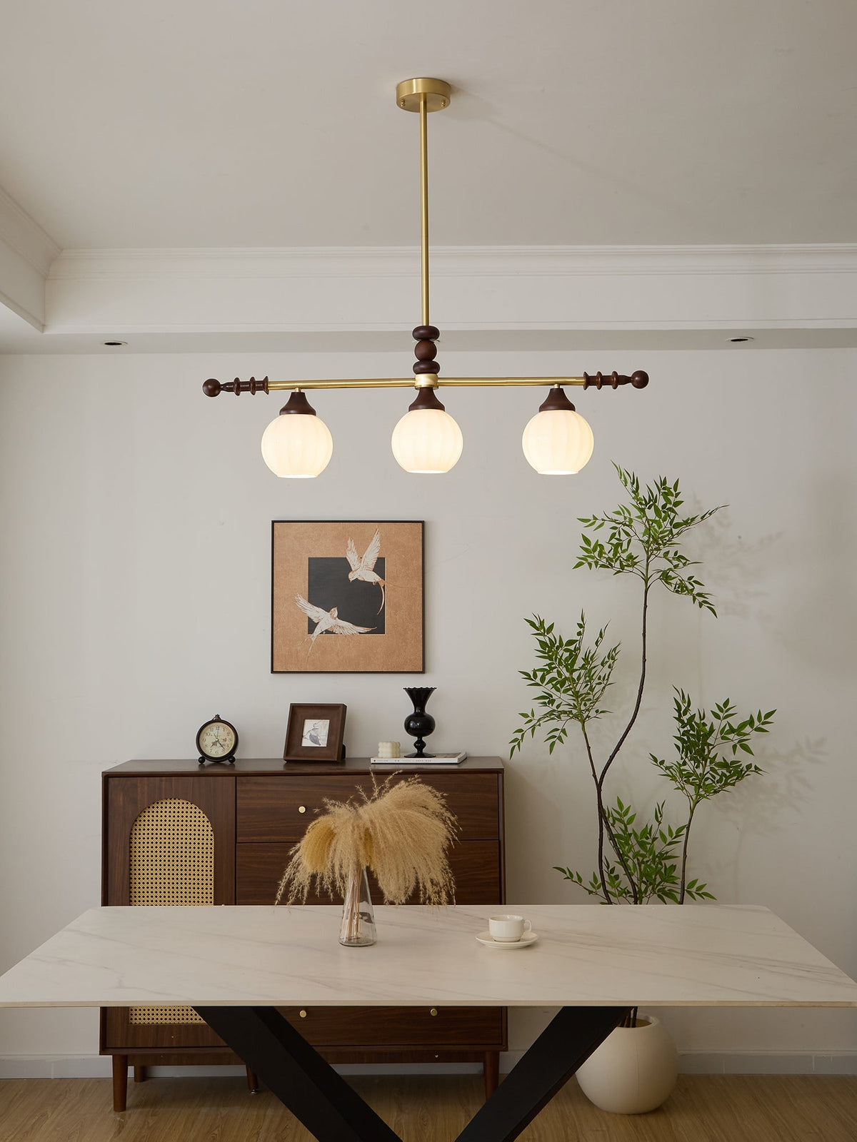 Moriel Lustre Vintage Traditionnel Élégant en Bois